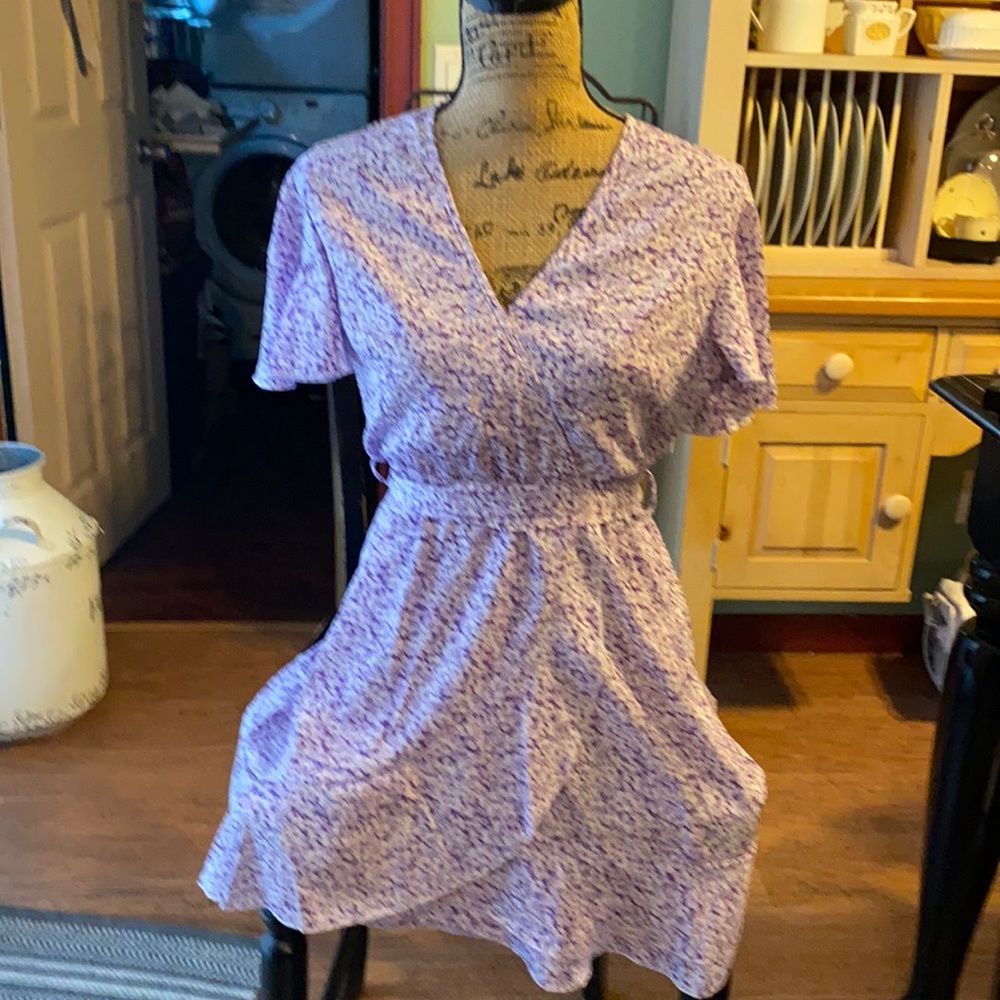 Purple floral dress